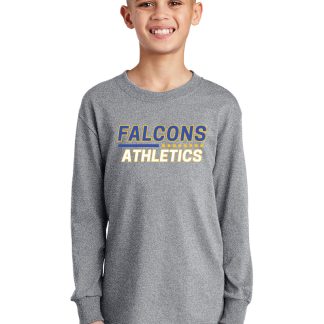 Port & Company® Youth Long Sleeve Core Cotton Tee ATHLETICS
