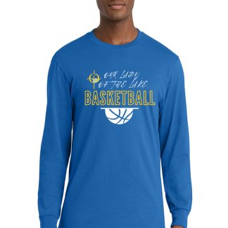 Port & Company® Long Sleeve Core Cotton Tee BASKETBALL