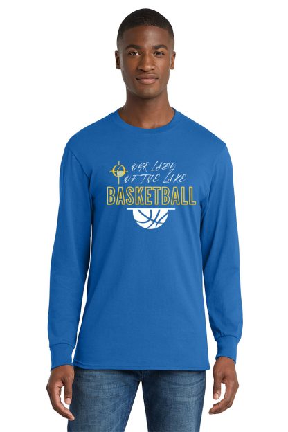 Port & Company® Long Sleeve Core Cotton Tee BASKETBALL