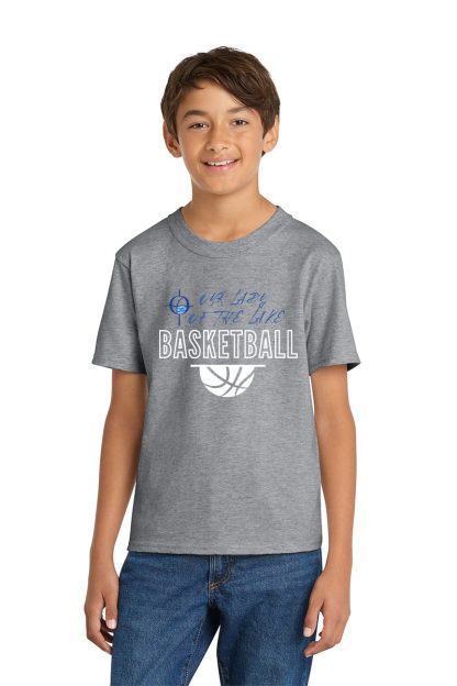 YOUTH Port & Company® Core Cotton Tee BASKETBALL