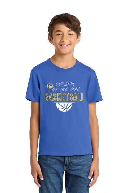 YOUTH Port & Company® Core Cotton Tee BASKETBALL - Image 2