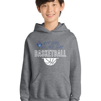 YOUTH Port & Company®Core Fleece Pullover Hooded Sweatshirt BASKETBALL