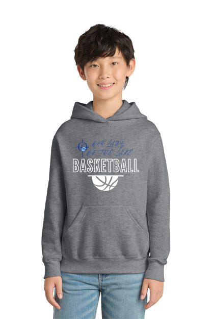 YOUTH Port & Company®Core Fleece Pullover Hooded Sweatshirt BASKETBALL