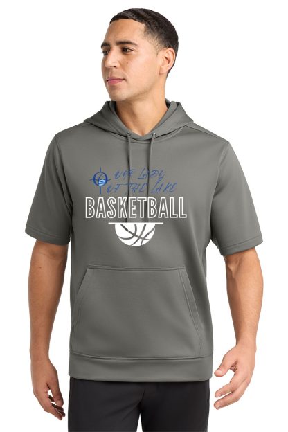 Sport-Tek ® Sport-Wick ® Fleece Short Sleeve Hooded Pullover BASKETBALL - Image 2
