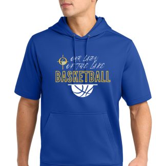 Sport-Tek ® Sport-Wick ® Fleece Short Sleeve Hooded Pullover BASKETBALL