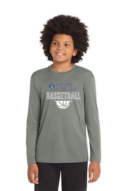 YOUTH Sport-Tek®Long Sleeve PosiCharge® Competitor™ Tee BASKETBALL - Image 2
