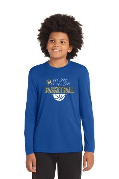 YOUTH Sport-Tek®Long Sleeve PosiCharge® Competitor™ Tee BASKETBALL