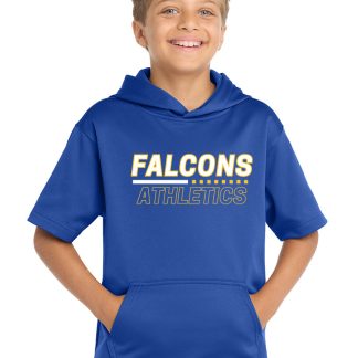 YOUTH Sport-Tek®Sport-Wick® Fleece Short Sleeve Hooded Pullover ATHLETICS