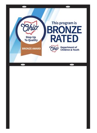 YARD SIGN WITH H FRAME (24 in W x 18 in H) - QTY 1